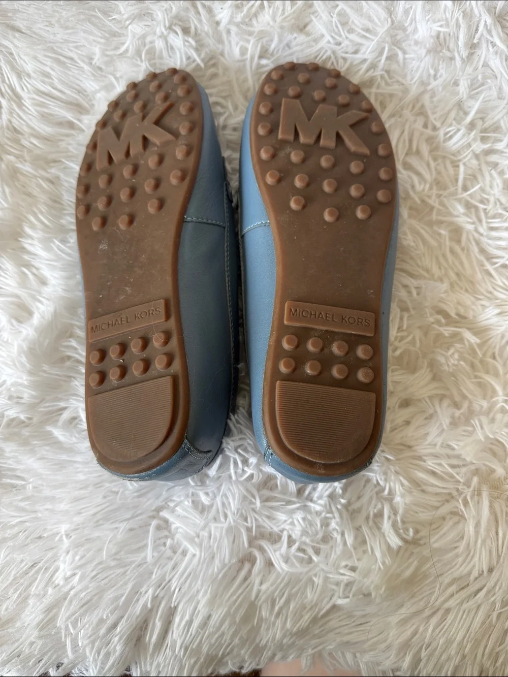 Michael Kors Blue Leather Moccasin Loafers - Picture 6 of 6